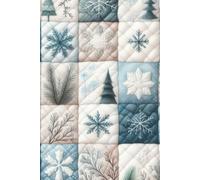 Winter Quilt Notebook: Vintage Patchwork Snowflakes & Forest Trees Cover | 6 x 9 College Ruled Notebook | 120 Lined Pages | Matte Finish Winter Journal | Cozy Woodland Gift #3