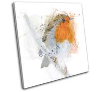 Winter Robin Paint Christmas Animals SINGLE TELA parete arte foto stampa