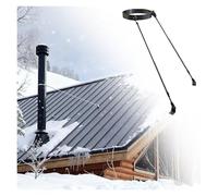 Winter Roof Chimney Bracket, Universal 3.3-15.9in Extended Roof Chimney Support Bracket Kit Waterproof & Rustproof(Hoop Dia - 8 11/16"(220mm))