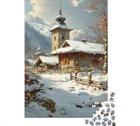 Winter Scene Puzzle Da 1000 Pezzi Per Adulti Decorazione Per La Casa Semplici Puzzle Classici Per Adulti E Famiglie 1000pcs (75x50cm)