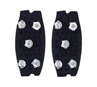 Winter Shoe Spikes - Anti Slip Crampons for Hiking Jogging | Flexible Rubber Frame with Metal Studs, Easy Stretch Design, Lightweight Footwear Attachment for Snow Covered Roads Sidewalks 3.94x1.97 in