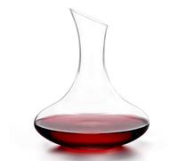 Winter Shore Elegante Decanter per Vino da 1,8 l - Caraffa Vetro Trasparente con Beccuccio Inclinato e Base Larga - Regali per Amanti del Vino - Brocca Zero BPA per Decantare, Aerare Liquori Pregiati