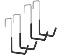 Winter Shore Ganci Garage (4 Pezzi) - Set Ganci a S Grandi per Appendere Bici, Scale, Piante, Corde per Travi - Rivestimento in Vinile Antiscivolo - Capacità di Carico 22,5 kg Ciascuno