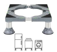 Winter Shore Supporto Regolabile per Mini-Frigo e Elettrodomestici - Supporto Lavatrice Asciugatrice, Mini-Frigorifero - Base Lavatrice con Piedini in Acciaio Resistenti e Antiscivolo