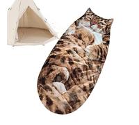 Winter Sleeping Bag - 69 Inch Camping Sack | Fabric Travel Sleeping Bag - 175x80cm Washable Lightweight Cat Shaped Portable Sleepings Sack For Hiking Travel Home And Cold Weather Use
