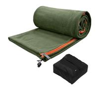 Winter Sleeping Bag Ultralight Polar Fleece Liner Warm Camping Blanket Cold Weather Tent Bed Travel Sheets(Green)