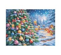 Winter Snow Pine Tree Forest Wild Nature Rural Puzzle 500 Pezzi Rilassamento Antistress Premium Rompicapo Pressione Ridotta Attività Mindfulness Rigenerazione Mentale500 PCS