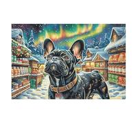 Winter Snow Scene Cute Black Dog Rompicapo 1000 Pezzi Per Regalo Di Epifania Cartone Spesso Per Bambini Animal Pet Wildlife Attività Educativa Per Tutta La Famiglia Edizione Limitata Da Passatempo 100