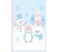 Winter Snowman and Animals Dot Grid Composition Notebook - For Journaling, To Do List 4" x 6" 60 pages