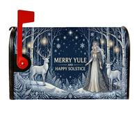 Winter Solstice Forest Queen Deer - Coperture magnetiche per cassetta | Foresta invernale, copertura per cassetta delle lettere, regina mistica, notte stellata, animali del bosco