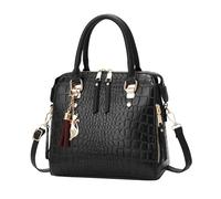 Winter Stone Pattern Large Capacity Fashion Casual Versatile Shoulder Crossbody Cat Messenger Bag(Black)