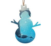 Winter The Delphin Print 6pcs Angelo Bell Albero Pupazzo di neve Forma Ornamenti in legno, Double Sided Hanging Pendant For Christmas