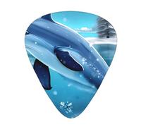 Winter The Dolphin - Confezione da 12 plettri colorati per chitarra acustica, chitarra elettrica, ukulele