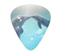 Winter The Dolphin & Guitar Picks Confezione da 12, sensazione confortevole, bordi lisci, abrasione, adatto per chitarra, ukulele, ecc.