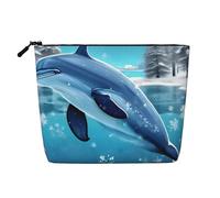 Winter The Dolphin - Trousse per trucchi in canapa, impermeabile, per articoli da toeletta da viaggio e uso quotidiano