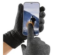 Winter Thermal Gloves | Waterproof Warm Ski Glove with Fleece Lining | Anti Slip Windproof Thickened Cold Weather Mittens for Cycling Driving Climbing Hiking Camping Fishing Outdoor Travel