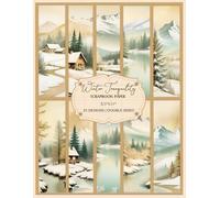 Winter Tranquility - Scrapbook Paper 8.5x11 Letter (Decorative Craft Paper) 25 Designs Double Sided