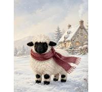 Winter Valais Blacknose Sheep Composition Notebook: Wide Ruled Cozy Writing Journal for Kids, Students, School Notes, Creative Stories, and Snowy Animal Lovers