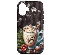 Winter Vibes For Snowy Days And Xmas Aesthetic Snowflake Custodia per iPhone 16