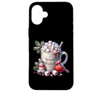 Winter Vibes With Warm Wishes For Hot Cocoa Chocolate Lover Custodia per iPhone 16 Plus
