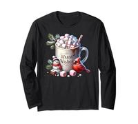 Winter Vibes with Warm Wishes for Hot Cocoa Chocolate Lover Maglia a Manica