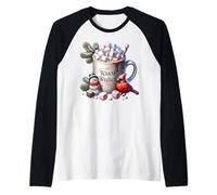 Winter Vibes with Warm Wishes for Hot Cocoa Chocolate Lover Maglia con Maniche Raglan
