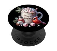 Winter Vibes With Warm Wishes For Hot Cocoa Chocolate Lover PopSockets PopGrip Adesivo