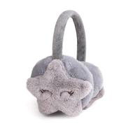 Winter Warm Earmuffs Cute Five-pointed Star Plush Children's Earmuffs (gray)