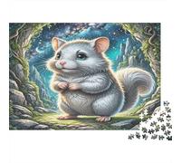 Winter White Hamster - Carta spessa e resistente - Criceto nella caverna magica con cielo stellato - Puzzle - Regalo puzzle rilassante - 38x26cm/1000 pezzi