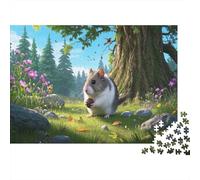 Winter White Russian Dwarf Hamster Puzzle 1000 Pezzi Puzzle Per Adulti E Ragazzi Cute Animals Puzzle In Legno Puzzle Giochi Decorazione Della Famiglia 1000pcs (75x50cm)