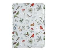 Winter Wildlife and Plants Pattern Portafoglio da viaggio in pelle Porta passaporto Impermeabile Titolare del biglietto per gli uomini Accessori da viaggio