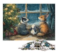 Winter Wonderland Friends Puzzle da 1000 pezzi per adolescenti, puzzle creativo in legno, gioco di famiglia, difficoltà, puzzle, 1000 pezzi (75 x 50 cm)