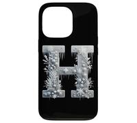 Winter Wonderland Icicle Snowflake Lettera H Custodia per iPhone 13 Pro