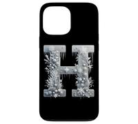 Winter Wonderland Icicle Snowflake Lettera H Custodia per iPhone 13 Pro Max