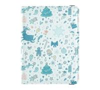 Winter Wonderland Icons Pattern Porta passaporto in pelle per viaggio sicuro nascosto denaro e porta carte per le donne organizzatore di viaggio