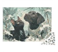 Winter Wonderland Pets Puzzle Impossible 1000 Pezzi Decorazione Per La Casa. Giochi Rilassamento E Intelligence Per Adulti E Ragazzi Da 14 Anni 52x38cm/1000pcs