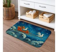 Winter Wonderland Tappetino da bagno ad asciugatura rapida, tappetino da doccia assorbente, antiscivolo, in flanella, lavabile, per bagno, WC, decorativo, 50 x 81 cm