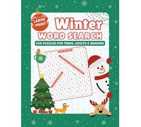Winter Word Search For Adults Large Print: Christmas Themed Word Find Puzzles For Adults, Easy Fun Holiday Activity Book