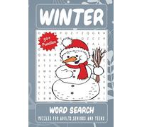 Winter Word Search Puzzle Book: Word searches with Easy to Read print about Winter, Snow Boarding, Ice Skating and More | 6 x 9 Inches, 110 Pages | ... for Vacations, Holidays and Free Times