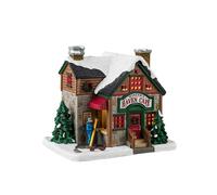 LEMAX Edificio illuminato led "Winter's Haven Café" in porcellana H15 x 17,1 x 13,6 cm