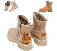 Winterschuhe Damen, Stivali Invernali Donna Con Pelo Dentro, Stivali Da Neve Donna Impermeabili, Stivali Da Neve Donna, Stivali Da Neve Con Fodera, Caldi E Accoglienti Stivali Da Donna In Pelle