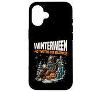 Winterween Just Waiting For Halloween Natale divertente Custodia per iPhone 16
