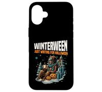 Winterween Just Waiting For Halloween Natale divertente Custodia per iPhone 16 Plus