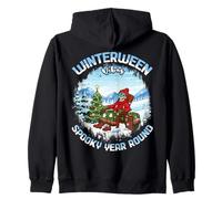 Winterween Vibes Spettrale Tutto L'Anno Halloween Inverno Felpa con Cappuccio