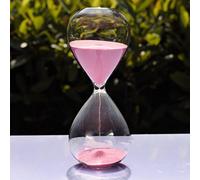Winterworm - Clessidra con sabbia di vari colori, in vetro, grande, per la decorazione della casa. 10 Minutes rosa