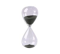 Winterworm - Clessidra grande, funzione timer, trasparente, superficie liscia, in vetro, per casa, decorazione, Natale, compleanno, regalo 30 Minutes Nero