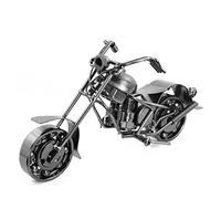 Winterworm Statua a forma di moto retrò, decorazione artistica in ferro, in metallo, per festa del papà, compleanno, papà, uomo, fidanzato, regalo, ufficio, casa, scrivania, club, bar, decorazione