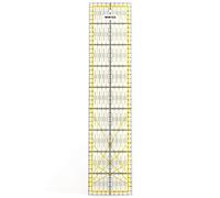 WINTEX Righello universale 10cm x 45cm, stampa a 2 colori con visualizzazione griglia e angolo a 30° / 45° / 60° righello patchwork per taglio ruota