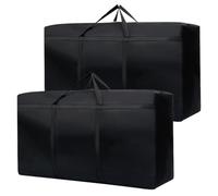 Wintfarm Borsa Contenitore, 180 L Borsa da Viaggio Grande, 600D Borsa Trasporti Resistente con Cerniere Maniglia, Borsa Contenitore per Piumini Vestiti Biancheria da Letto (2 Pezzi)