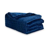 Winthome Coperta Pile Morbida su Entrambi i Lati, Caldo e Leggero, OEKO-TEX | Plaid di Flanella Calda ma non Soffocante, Anti-Pilling, Blanket per Divano e Letto, Tutte le Stagioni (130x170cm, Blu Navy)